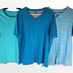 Men’s 3 Blue Short Sleeve Tee Bundle | XL